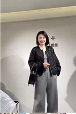 2022秋季新款时尚百搭宽松显瘦短外套，女装短外套，L·H·X