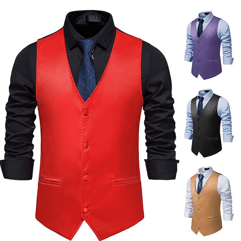 男士纯色婚庆礼服马甲英伦休闲修身舞台服装M72,男装背心/马甲,星座1314