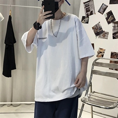 XZ115A-T06200克纯棉男女字母印花大码S-5XL10色T恤衫圆领半袖，男装T恤，星座115A-3