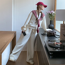 带披肩卡通卫衣套装女春2025新款韩版ootd穿搭运动高级感三件套，女装套装/套裙，2C317