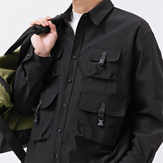 外27-2GANYOU日系口袋系扣工装衬衫CS03-P95，男装衬衫，新杭派外27-2