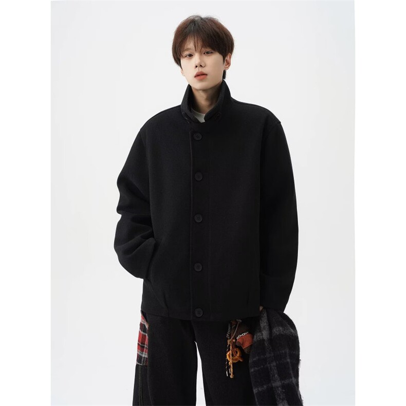 潮流混纺前纤丝套棉服ins文艺慵懒流行时尚新款简约百搭W6869-P75图片