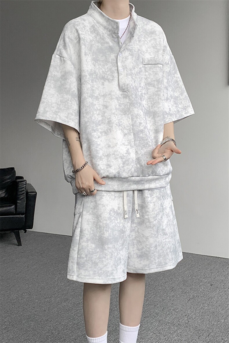 可拆开卖！立领POLO衫短袖t恤套装男生休闲运动青少年搭配帅气夏,男装T恤,电商B312