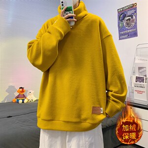 港风大码宽松男士加厚打底衫内搭长袖卫衣T201P45限68，男装卫衣，电商A089-1