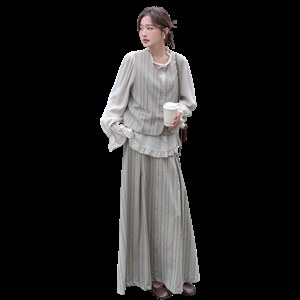 宫廷三件套马甲十衬衣十裙子三件套套裙2C267-118-P205-K295，女装套装/套裙，茵姿媚