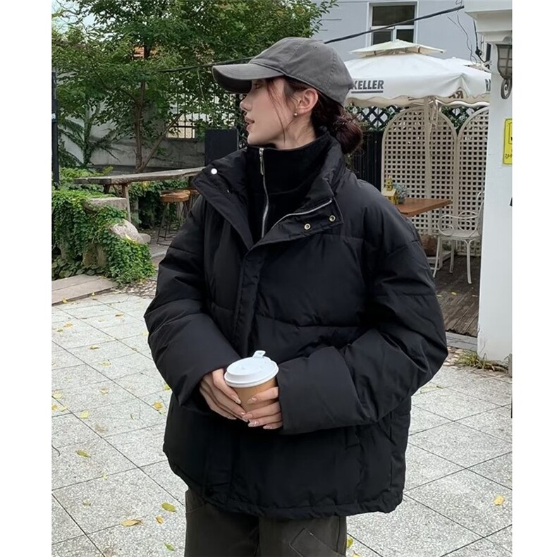 冬季新款男士假两件棉衣外套宽松休闲立领加厚设计感棉服棉袄潮流,男装棉衣,星座601-2