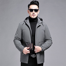 B22494钱塘2020-3冬季新款90白鹅绒男士高端羽绒服可脱卸帽P251，男装羽绒服，钱塘207-3