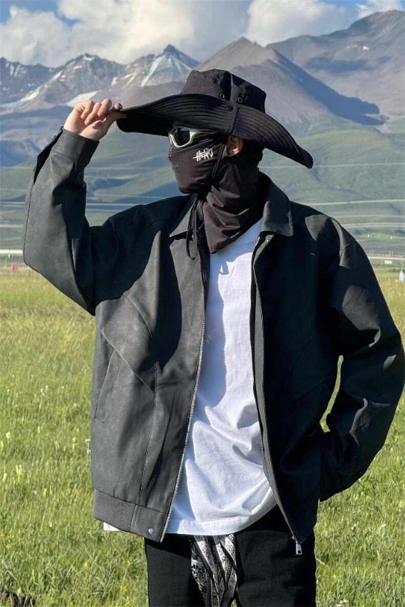 做旧皮衣外套男PU皮夹克男女防水机车服JK701特P78,男装皮衣,星座908-1