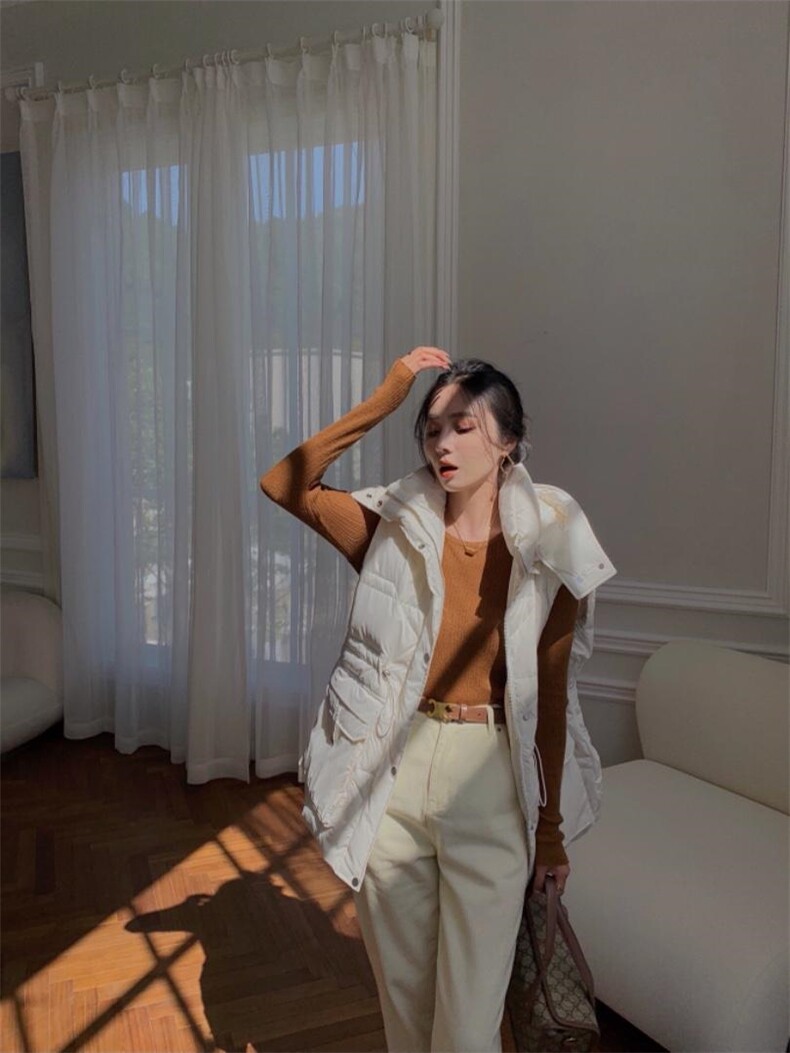 90白鸭绒马甲，女装马甲，卡希妮(5F)