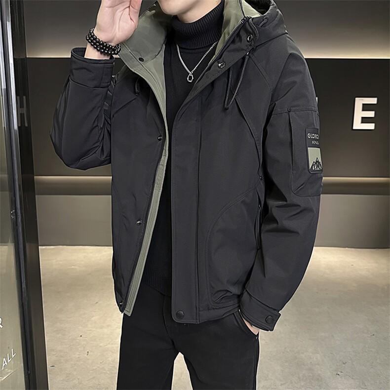 原版高品质有【新标】男羽绒服冬季工装白鸭绒冲锋衣外套男,男装夹克,星座507A（原星座306B-2）