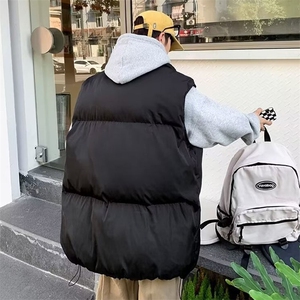 现货5W件冬季三防硬挺boxy短款立领棉衣马夹外套加厚马甲保暖棉服图片
