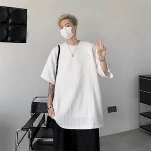 2024夏季新款肌理感针织短袖男美式潮牌半袖T恤 现货 T1786-P38图片