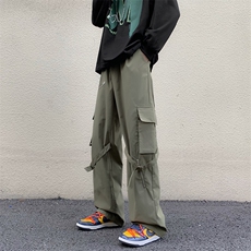 现货美式vibe机能冲锋裤男高街ins设计感拉链工装裤K4087-P45，男装休闲裤，星座512-2
