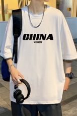 JT55001-P25假两件短袖t恤男大码胖子半袖体恤半截袖港风，男装T恤，电商A040
