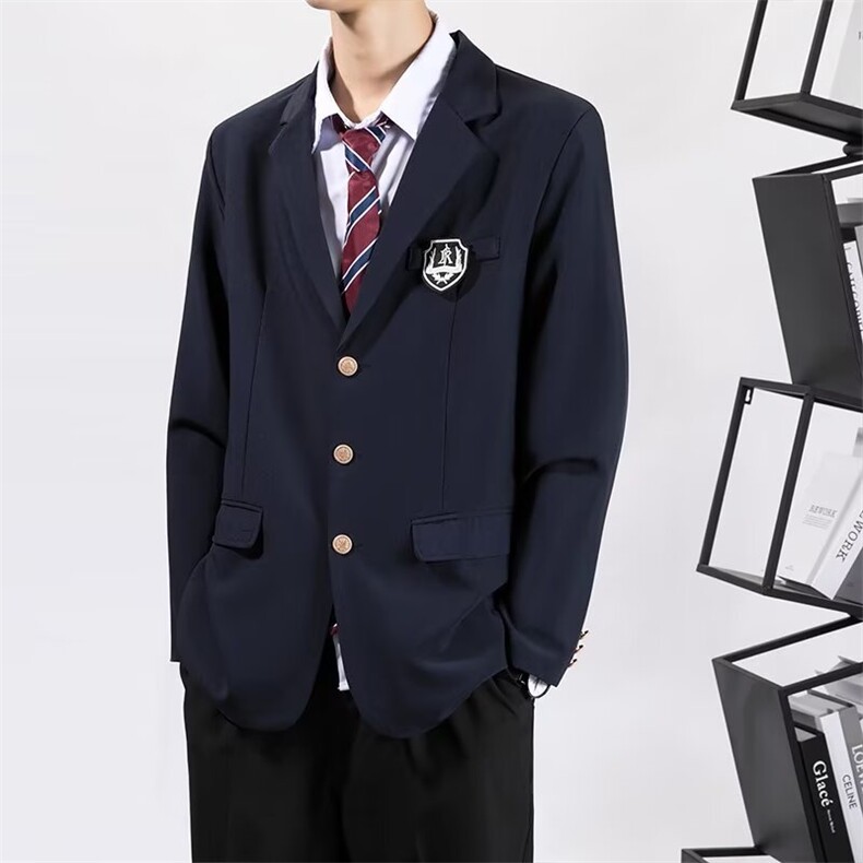 四件套班服领带衬衫长裤休闲西装套装2024秋冬ins外套W6113-P113图片