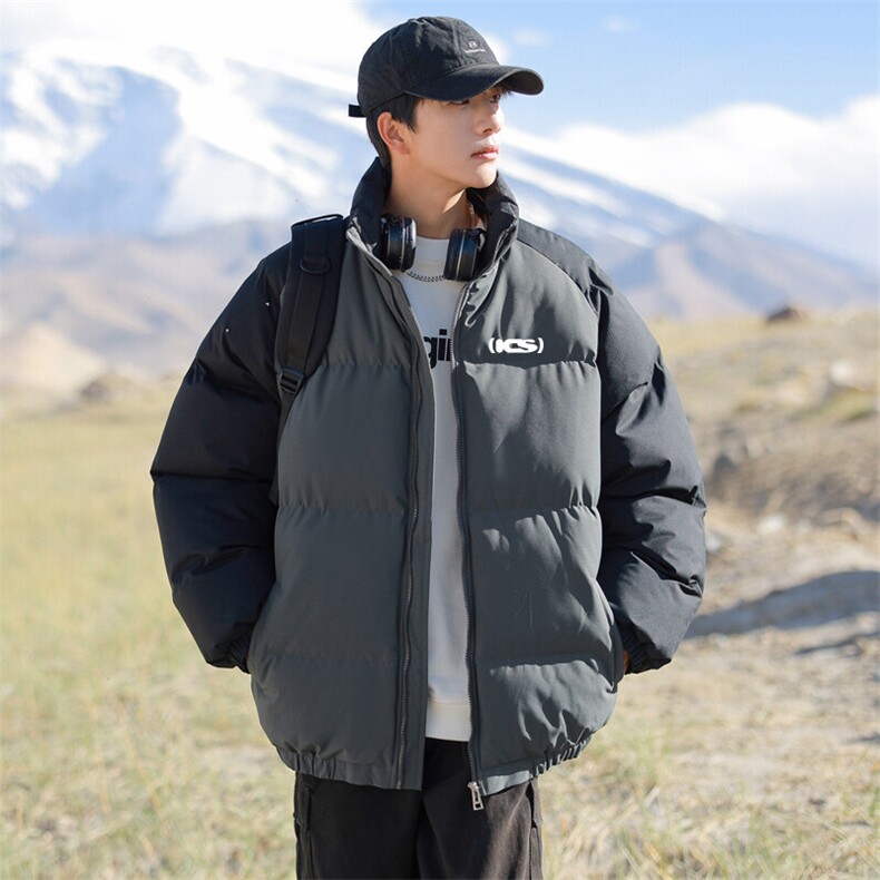 现货 抖音得物可供视频 三防加厚羽绒拼接棉衣外套面包棉服 86626图片