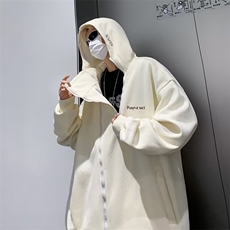 开衫连帽卫衣男生春秋季潮牌痞帅炸街美式复古青少年外套Q43/P58，男装卫衣，星座506