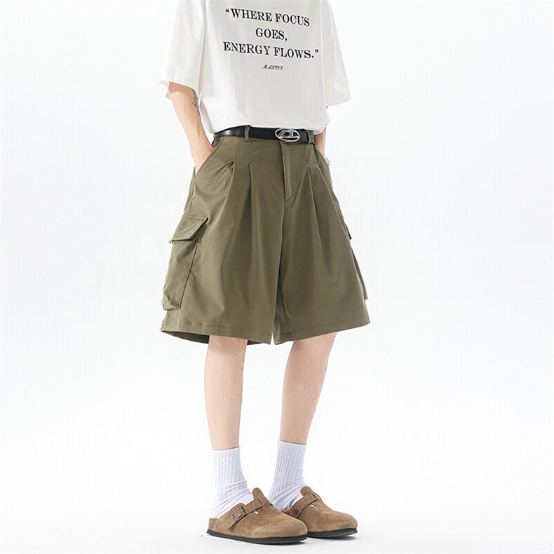 8XL-M工装西装短裤男夏季宽松大码日系痞帅高级五分裤DK26002P48,男装休闲裤,电商B312