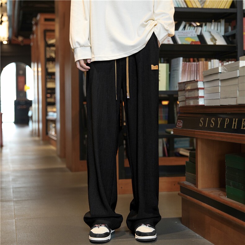 抖音品质男生夏季新款冰丝裤ins宽松休闲裤B315-K23388-特P30控58,男装休闲裤,电商B315