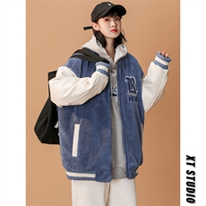 冬季学生百搭羊羔绒棉服加绒加厚棉衣外套男女8890-P115控价138，男装棉衣，电商A441-1