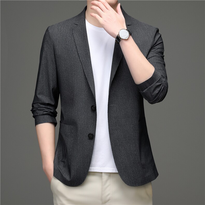 2023春季新款男士商务全无痕西服外套男装中青年长袖小西装便服,男装西服,钱塘6003（原4033）