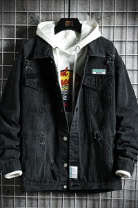 jk820-p85-限价128网格牛仔夹克肥仔秋款量足印花大码,男装夹克,星座103A