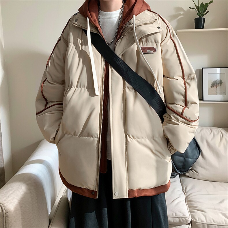 棉衣男冬季港风宽松假两件连帽休闲学生棉服MD8888-P90(抖音勿上,男装棉衣,星座214-3