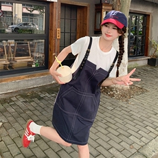 2025年夏装新款背带裙两件套套装连衣裙2C133-993-P125-K178，女装套装/套裙，2C133