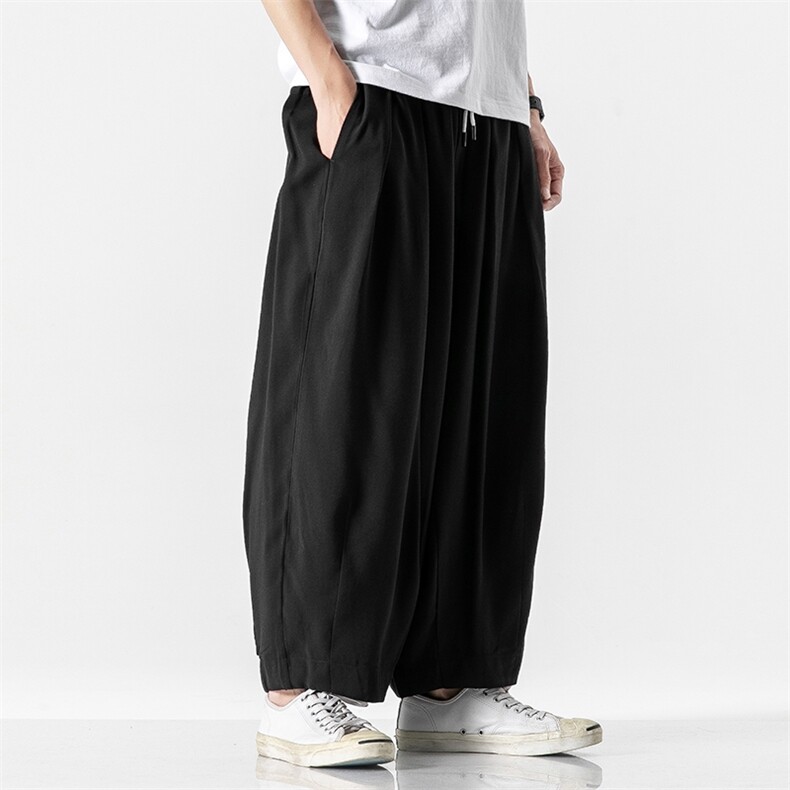 夏季大码哈伦休闲裤工装萝卜裤日系复古阔腿裤港风男女K85/P70，男装工装外套，钱塘713