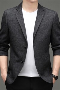 BD8885钱塘2020-2中年男士商务休闲春秋新款百搭西装外套P195图片