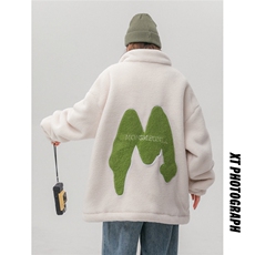 羊羔毛棉衣外套加厚棉服夹克厚港风日系棉袄1016-1W57P118K158，男装夹克，星座1016-1（原电商B408-1）