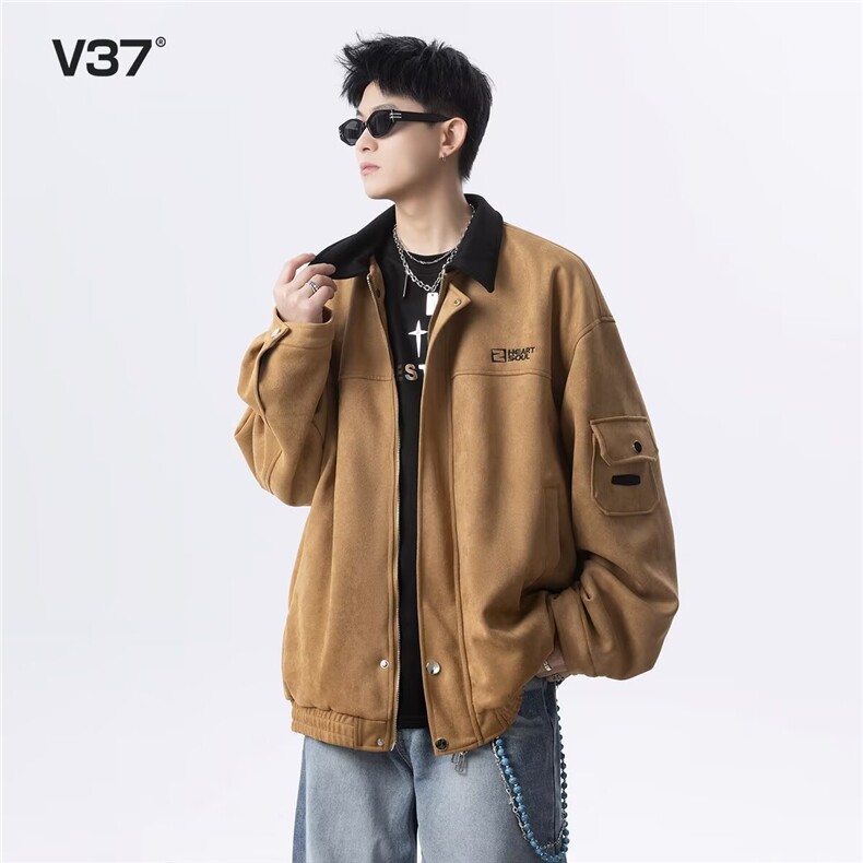 底特律工装夹克男春季宽松撞色翻领休闲圣达菲外套潮HHB396P59,男装夹克,星座1013-5