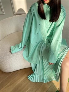 手工钉钻衬衣图片