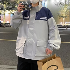 衣潮流2023青春流行ins拉链标准百搭男慵懒文艺时尚日系潮J19，男装夹克，星座1116A-1（原606A）