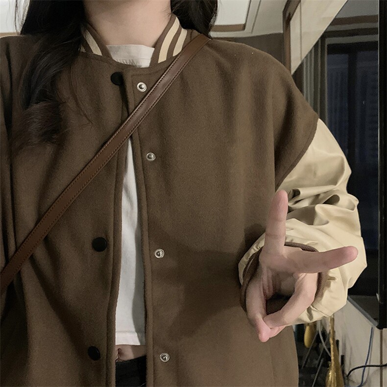 春秋小个子美式复古棒球服外套女秋冬季韩系宽松夹克上衣C672-88,男装夹克,星座911-2(原星座613-2）