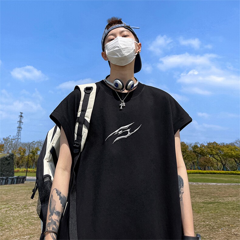 量大优供视频得物直播品质230克夏季纯棉背心无袖T恤WB309,男装背心/马甲,电商A486