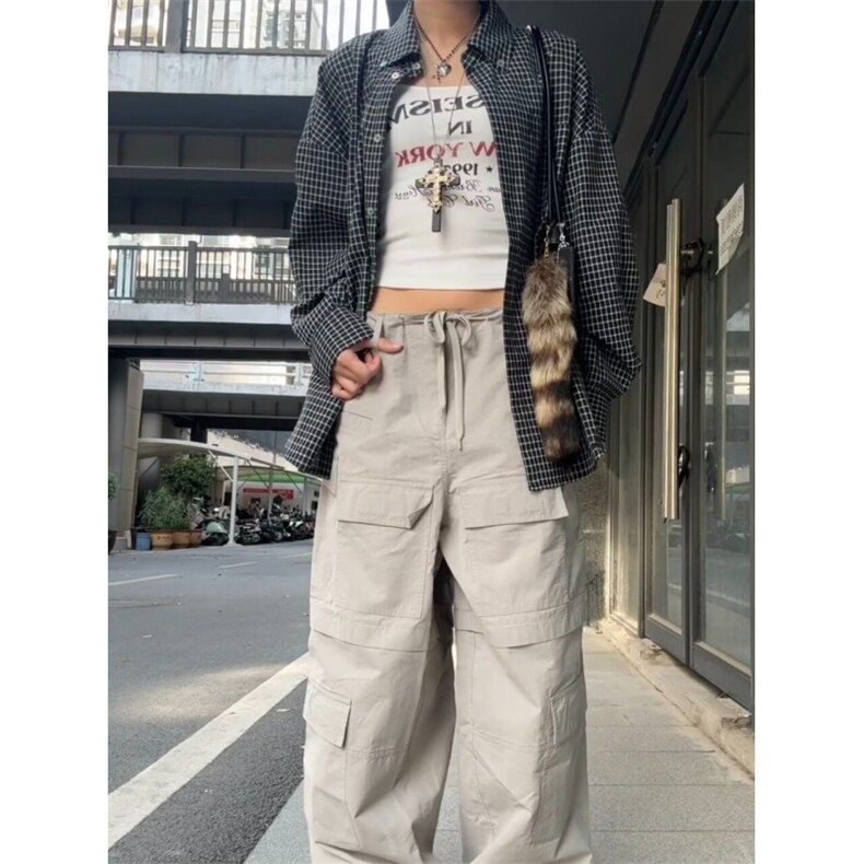 TC605-P45复古格子衬衫女小众宽松2025设计感男友风休闲长袖上衣，女装衬衫，星座617A-2