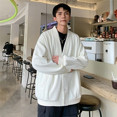 已下单24083-P85秋季新款简约百搭针织衫开衫男士宽松大码外套，男装针织衫/毛衣，电商B280-1（原A049）