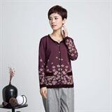 时尚优雅女士长袖针织开衫舒适百搭花型图案设计，女装套装/套裙，丽影随形