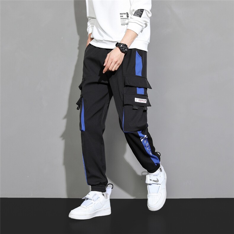 秋冬男装多口袋工装裤港风运动休闲加绒裤A068-QBK53-TP45加绒55,男装工装外套,电商A068