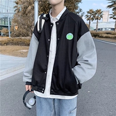 外套男装秋2022ins潮棒球服男生华夫格卡通青蛙外套上衣J3217P55，男装夹克，星座1116-2