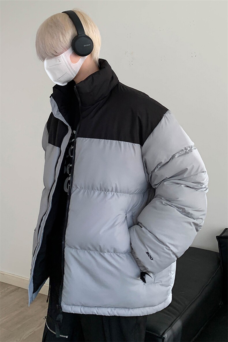 经典拼色加厚百搭棉衣外套冬季面包服2321特P90,男装棉衣,电商A309