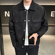 新款外套男鹿皮绒男装夹克时尚休闲百搭衣服C317-JK9519-P145，男装夹克，电商C317