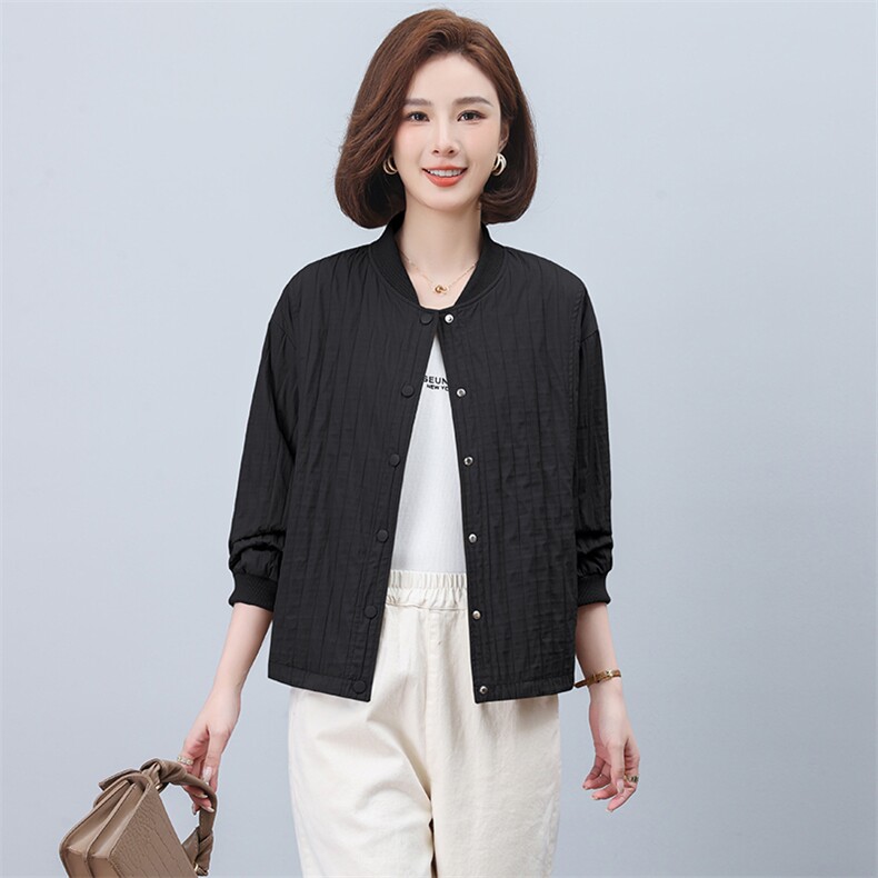 秋季咖色女士短外套2024新款妈妈品牌宽松休闲夹克上衣春秋装图片