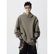 8XL-M美式重磅连帽卫衣大码结构设计拼接上衣秋季外套WY9106特P50，女装短外套，电商B238