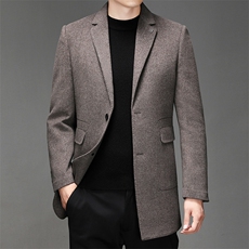 CKSC2282T钱塘2020-2商务休闲冬季厚款毛呢中年男士外套P350，男装毛呢大衣，钱塘207-2