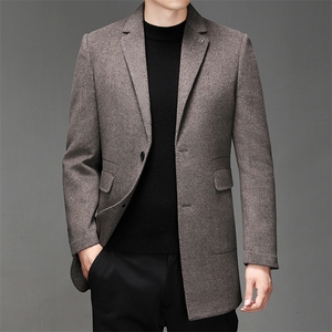 CKSC2282T钱塘2020-2商务休闲冬季厚款毛呢中年男士外套P350图片