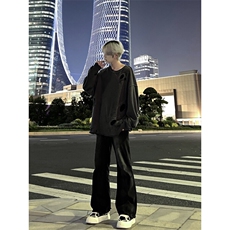 美式hiphop牛仔裤修身直筒微喇叭裤68，男装牛仔裤，星座310A-4