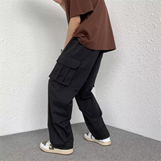日系复古工装裤男夏季美式潮牌ins宽松直筒休闲裤K3521-P43，男装休闲裤，星座512-2