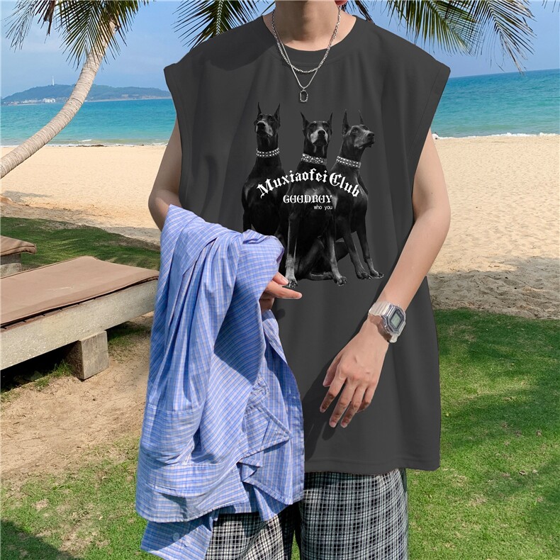 量大图低自动【有货】纯棉背心HD019-1-BX2554-P20，男装背心/马甲，电商019-1